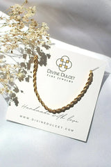 24 Karats Twisted Rope Chain Necklace - Femstylo