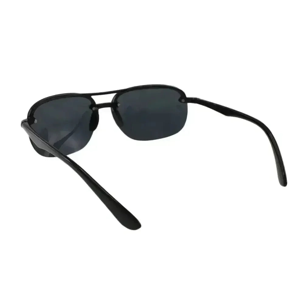 MQ James Black/Smoke Sunglasses – Lightweight Rimless UV400 Shades - Femstylo