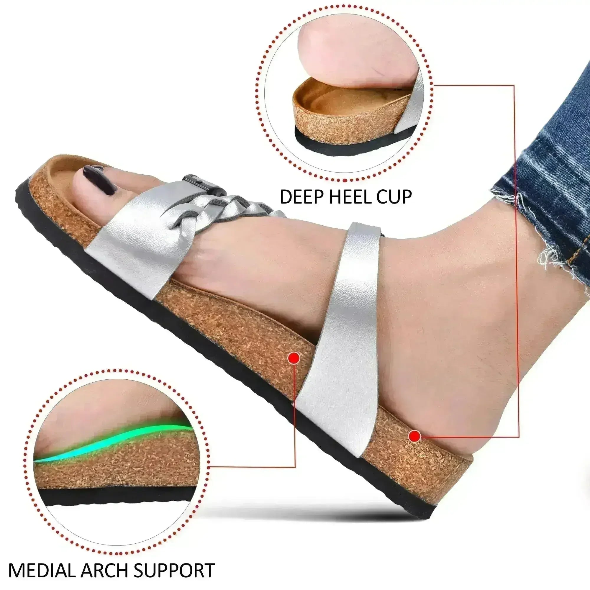 Aerothotic Viking Women's Arch Supportive Strappy Sandals - Femstylo