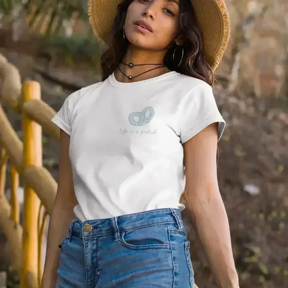 Womens Life is Like a Pretzel T-Shirt - Femstylo