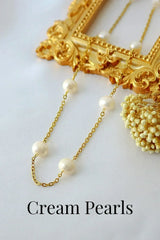 Baroque Pearl Choker - 24K Gold & Rose/Cream Pearls | Femstylo - Femstylo