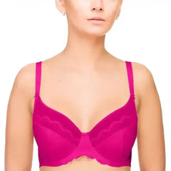 Full Figure Unlined Bra Lauma Vivian Pink - Femstylo