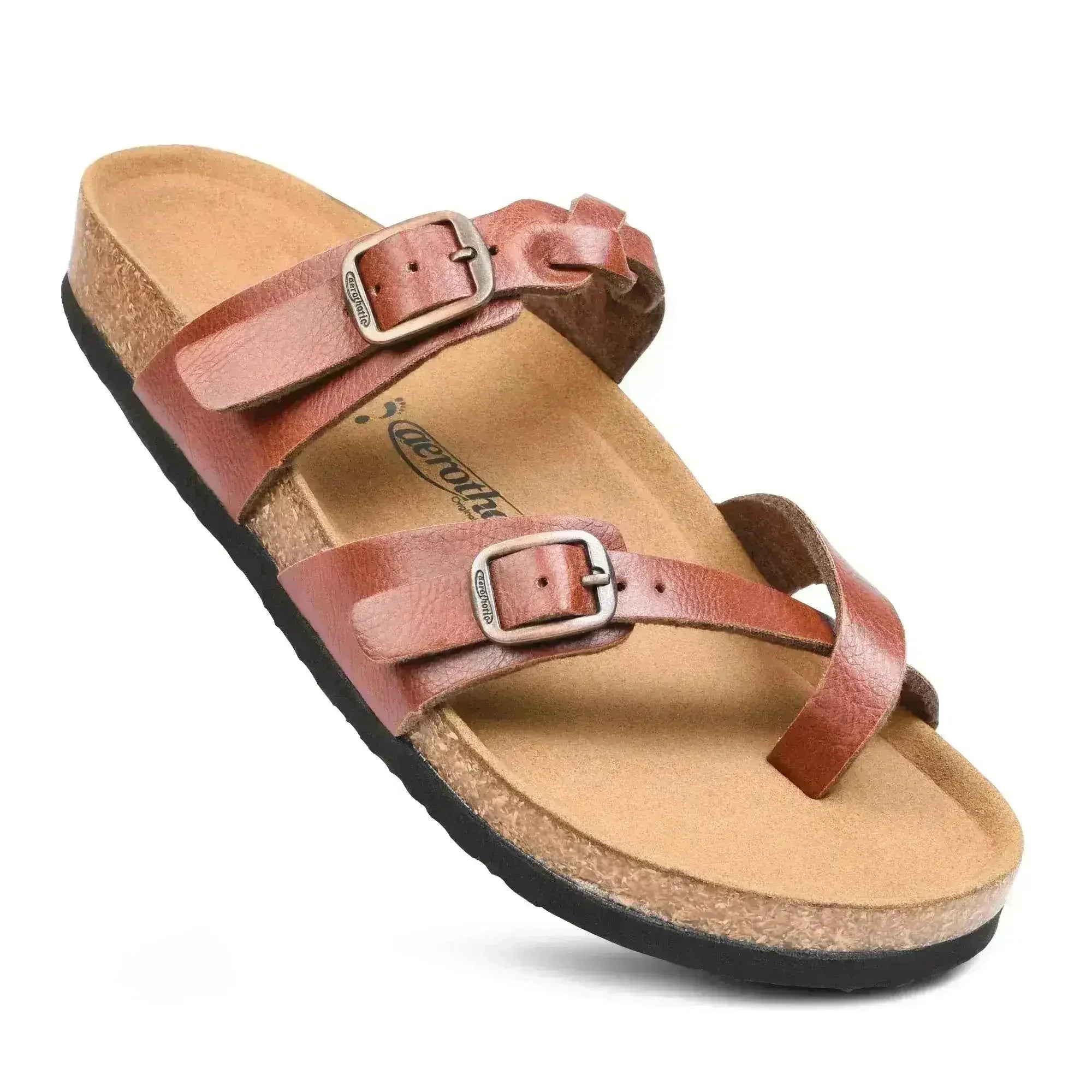 Aerothotic Irenic Women's Soft Footbed Strappy Slide Sandals - Femstylo