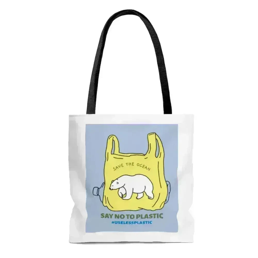Save Earth Polar Bear Edition Shopper Tote Bag Medium - Femstylo