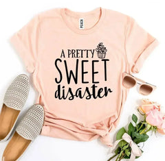 A Pretty Sweet Disaster Printed T-shirt | Premium Cotton | Bella Canvas - Femstylo