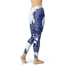 Womens Japanese Dragon Leggings - Femstylo