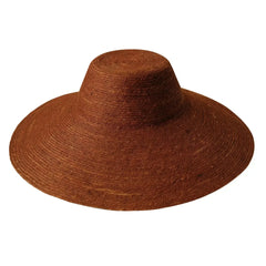RIRI Jute Handwoven Straw Hat In Burnt Sienna - Femstylo