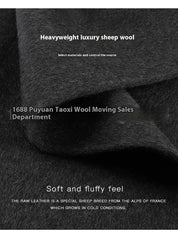 Angora Red Women's Loose Double-Sided Wool Overcoat – Elegant & Cozy - Femstylo