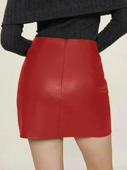 Ruched Mini Skirt with Zipper - Femstylo
