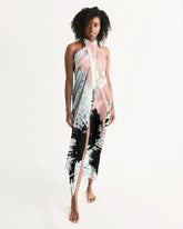 Sheer Swimsuit Cover Up Abstract Print Pastels - Femstylo