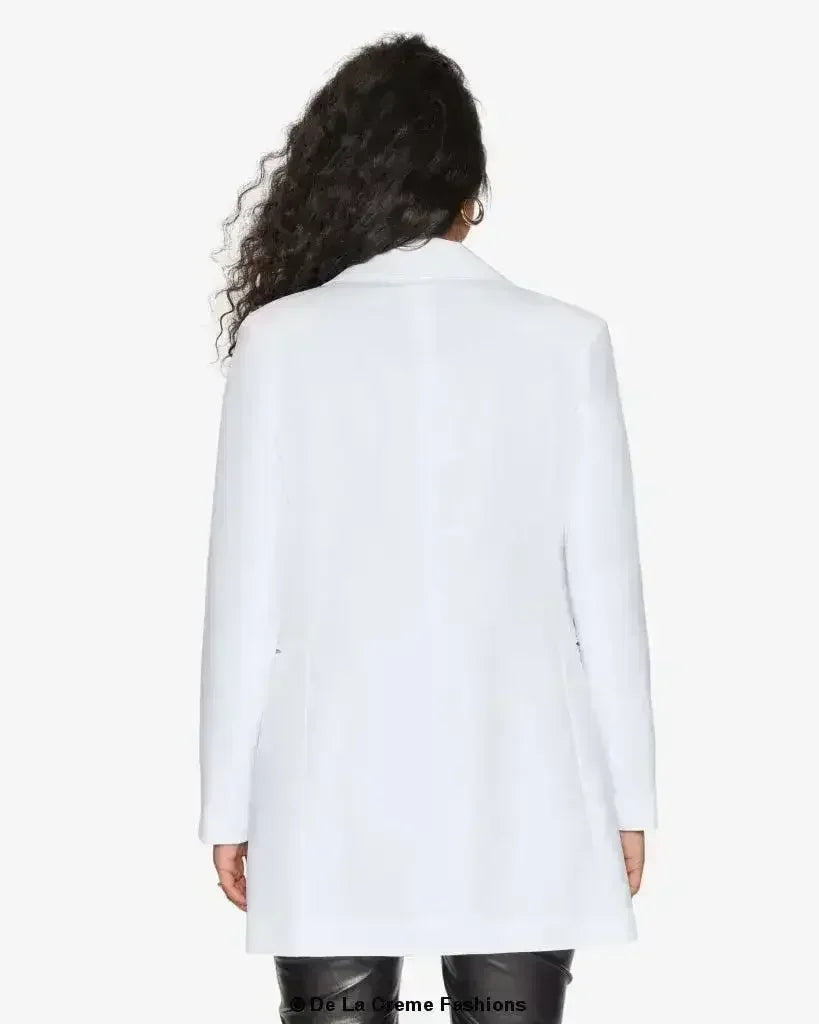 De La Creme Womens Collared Formal Longline Blazer - Femstylo
