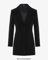 De La Creme Womens Collared Formal Longline Blazer - Femstylo