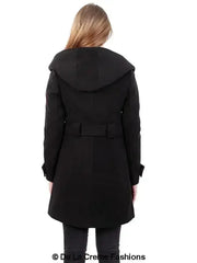 Slim Fit Shawl Hooded Coat (1325) - Femstylo
