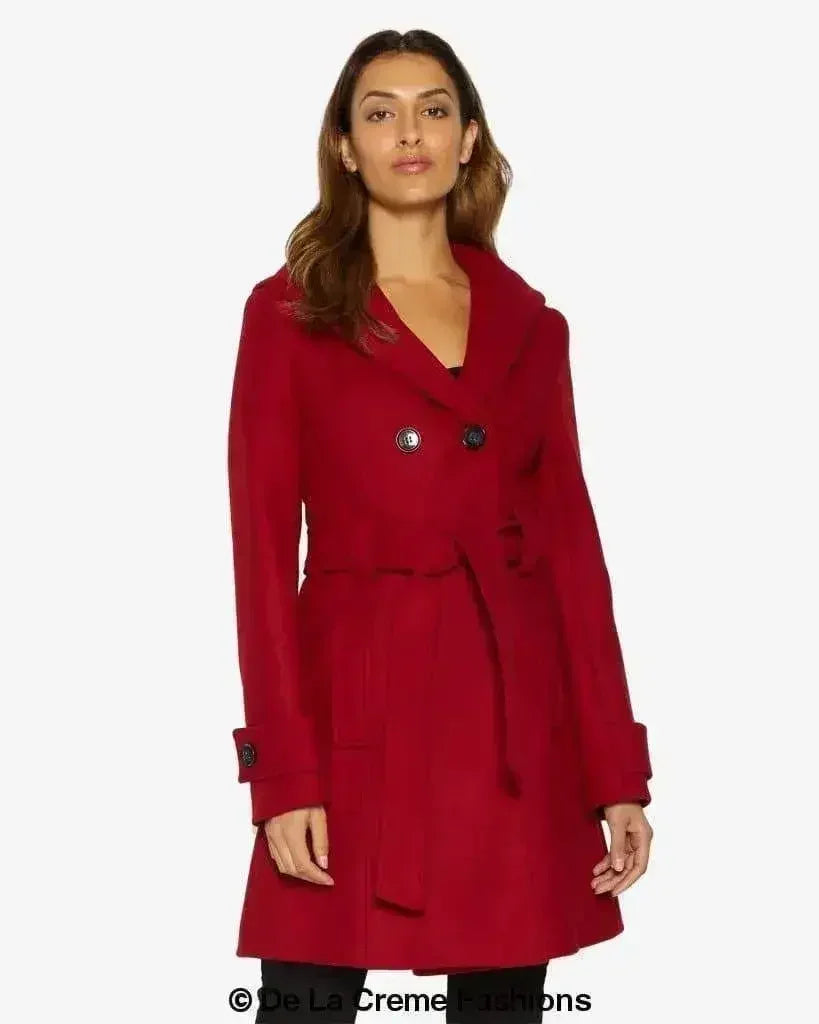 Slim Fit Shawl Hooded Coat (1325) - Femstylo