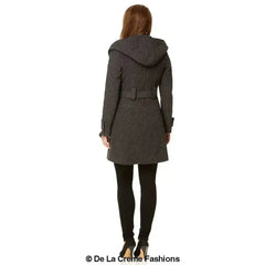 Slim Fit Shawl Hooded Coat (1325) - Femstylo