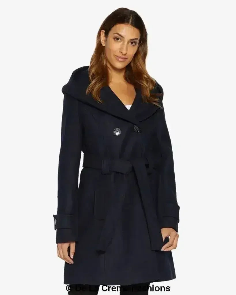 Slim Fit Shawl Hooded Coat (1325) - Femstylo