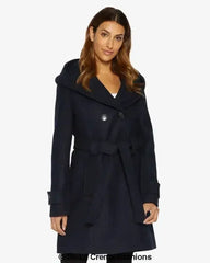 Slim Fit Shawl Hooded Coat (1325) - Femstylo