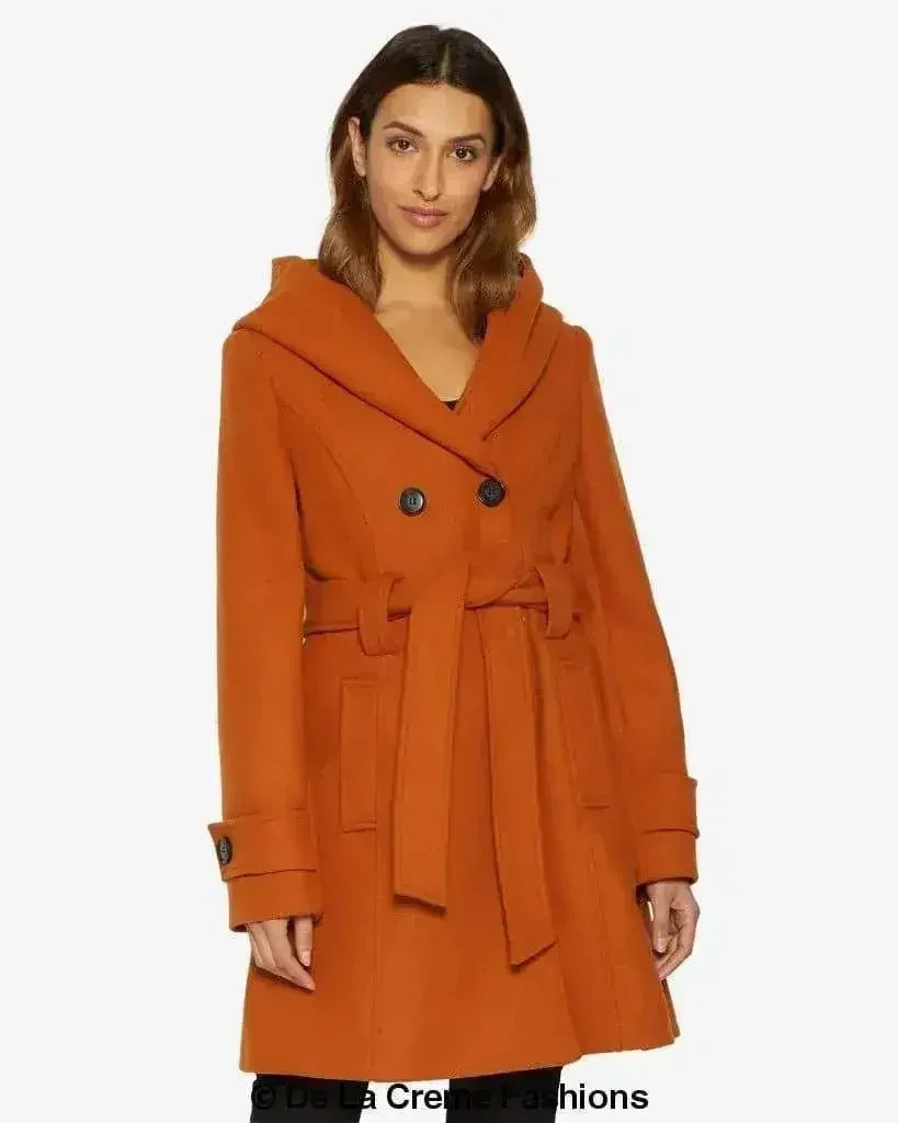 Slim Fit Shawl Hooded Coat (1325) - Femstylo