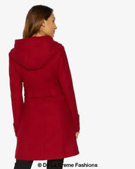 Slim Fit Shawl Hooded Coat (1325) - Femstylo