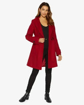 Slim Fit Shawl Hooded Coat (1325) - Femstylo
