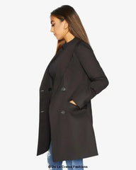 De la Creme Longline Double Breasted Blazer - UK Made | Femstylo - Femstylo