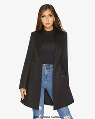 De la Creme Longline Double Breasted Blazer - UK Made | Femstylo - Femstylo