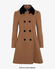 Velvet Trim Skater Coat - Royal Inspired | Femstylo - Femstylo