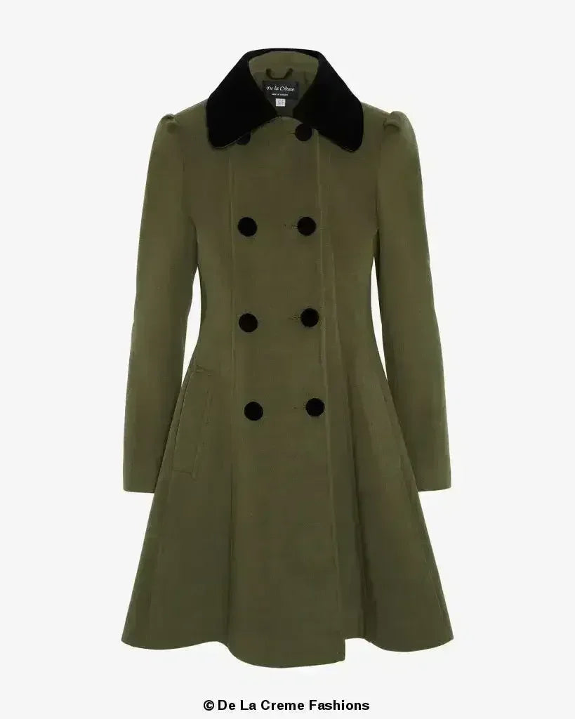 Velvet Trim Skater Coat - Royal Inspired | Femstylo - Femstylo