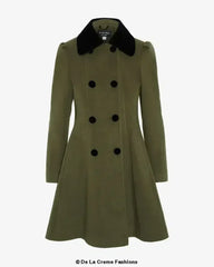 Velvet Trim Skater Coat - Royal Inspired | Femstylo - Femstylo