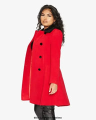 Velvet Trim Skater Coat - Royal Inspired | Femstylo - Femstylo