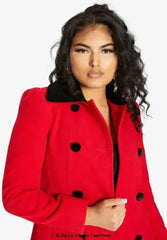 Velvet Trim Skater Coat - Royal Inspired | Femstylo - Femstylo