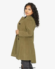 Velvet Trim Skater Coat - Royal Inspired | Femstylo - Femstylo