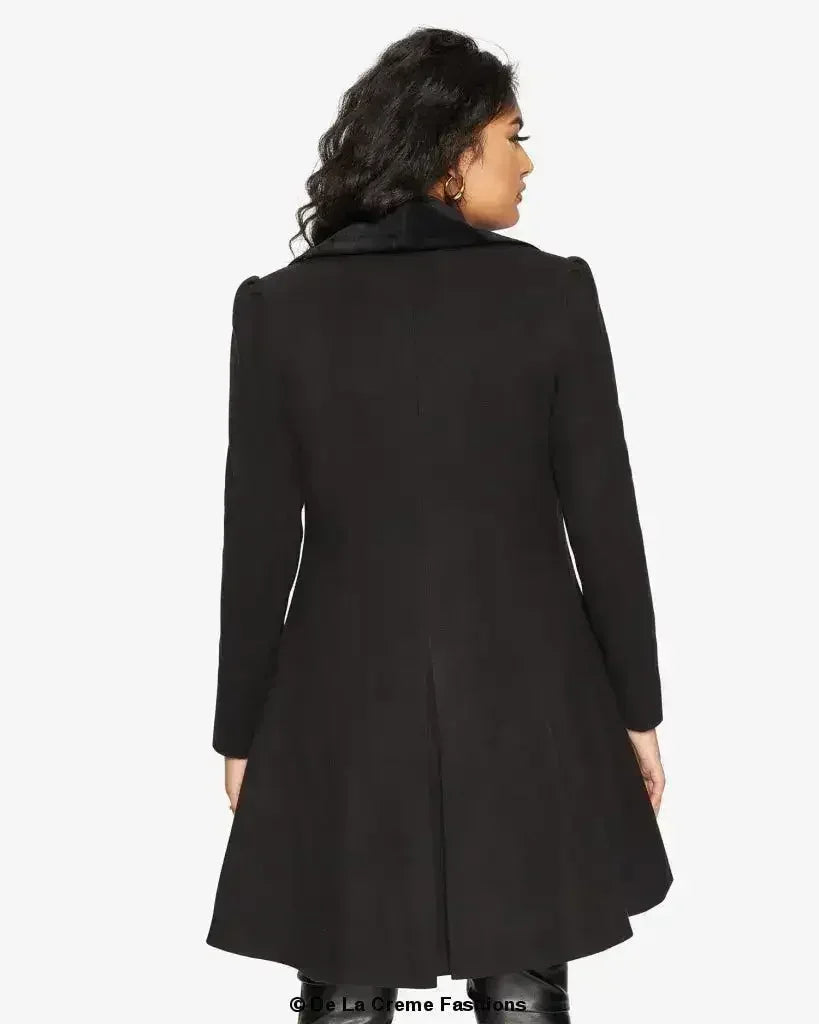 Velvet Trim Skater Coat - Royal Inspired | Femstylo - Femstylo