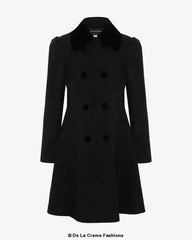 Velvet Trim Skater Coat - Royal Inspired | Femstylo - Femstylo