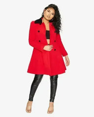 Velvet Trim Skater Coat - Royal Inspired | Femstylo - Femstylo