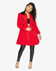 Velvet Trim Skater Coat - Royal Inspired | Femstylo - Femstylo