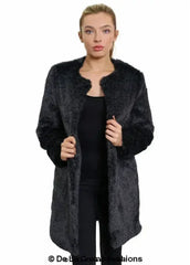 De La Creme Womens Faux Fur Classic Coat - Femstylo