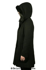 De La Creme - Women's Faux Fur Trim Hooded Coat - Femstylo