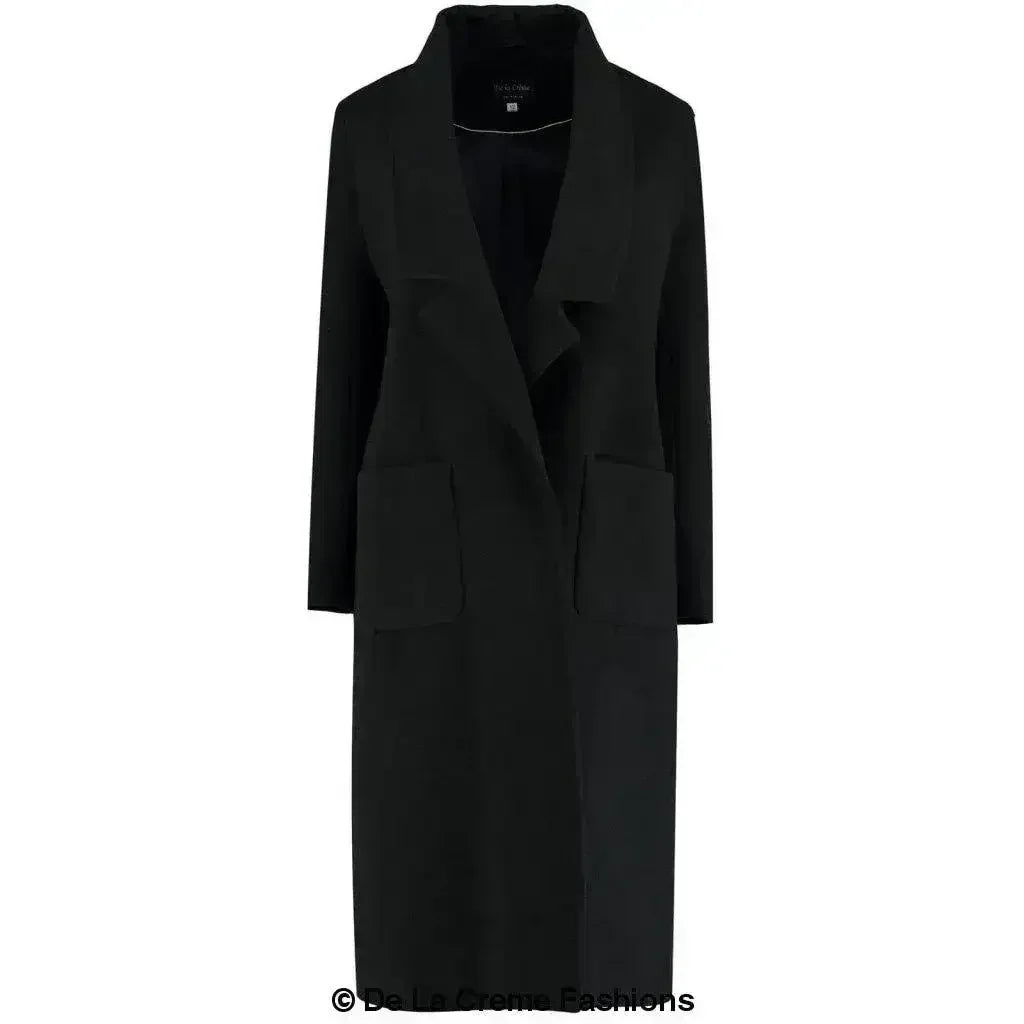 De La Creme - Womens Faux Wool Wrap Coat - Femstylo