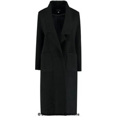 De La Creme - Womens Faux Wool Wrap Coat - Femstylo