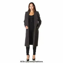 De La Creme - Womens Faux Wool Wrap Coat - Femstylo