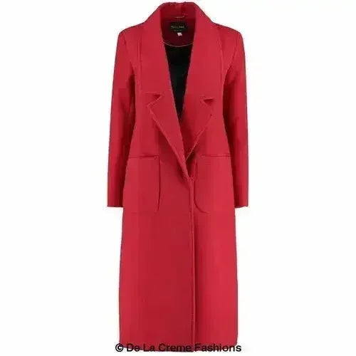 De La Creme - Womens Faux Wool Wrap Coat - Femstylo
