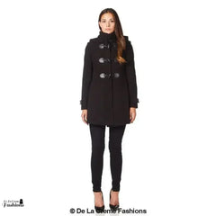 Hooded Toggle Fastened Slim Fit Coat - Femstylo