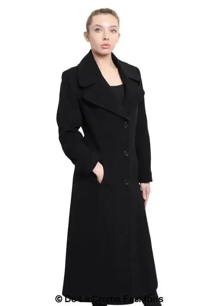 De La Creme - Womens Large Lapel Long Coat - Femstylo