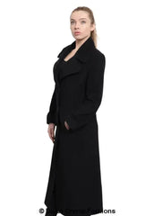 De La Creme - Womens Large Lapel Long Coat - Femstylo