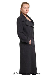 De La Creme - Womens Large Lapel Long Coat - Femstylo
