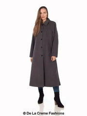 Faux Wool Longline Hooded Winter Coat - Femstylo