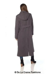 Faux Wool Longline Hooded Winter Coat - Femstylo