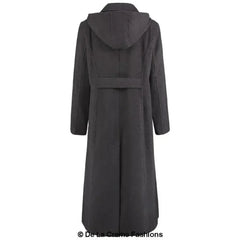 Faux Wool Longline Hooded Winter Coat - Femstylo