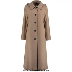 Faux Wool Longline Hooded Winter Coat - Femstylo